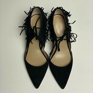 Ann Taylor Black Nicolette Fringe Pump